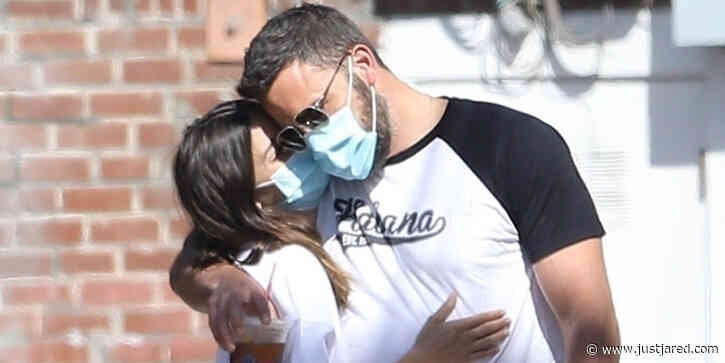 Ben Affleck & Ana De Armas Cuddle Up During Walk With Their Dogs
