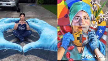 Houston muralist's amazing chalk art inspires amid pandemic - KTRK-TV