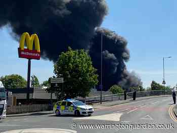 Four crews tackle large fire near Newton-le-Willows Recycling Centre