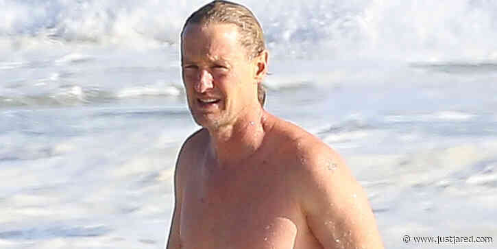 Owen Wilson Goes for a Swim in the Ocean in Malibu