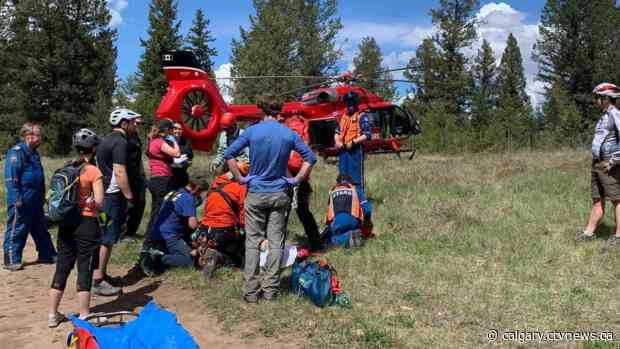 Girl plummets roughly 45 metres down embankment while biking near Invermere, B.C.