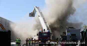 Firefighters still tackling Felling rubbish fire which could be seen for miles