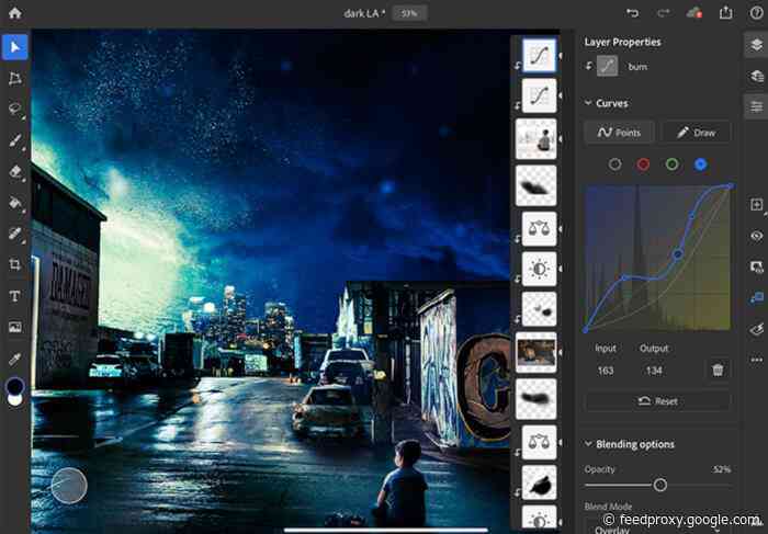 New Adobe Photoshop update rolls out to iPads with Curves, pressure sensitivity and more