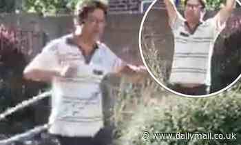 The Chase's Paul Sinha, 49, declares 'f***k Parkinson's' as he hula-hoops in the garden