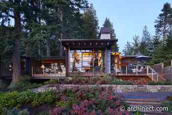 Large cedar trees surround Christopher Wright Architecture's coastal home in Washington - Archinect