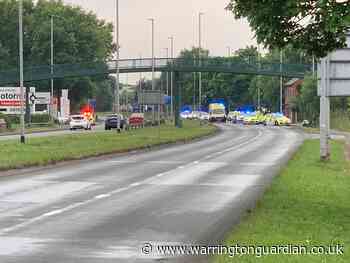 Cyclist seriously injured as crash closes Winwick Road