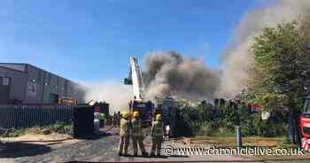 Fire service gives update on huge blaze which broke out at industrial estate
