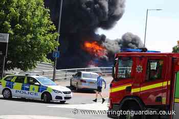 Photos from Newton-le-Willows fire in Sankey Valley Industrial Estate