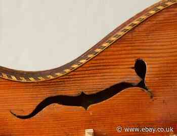 old violin 4/4 geige viola cello fiddle label GEORGES CHANOT 1208