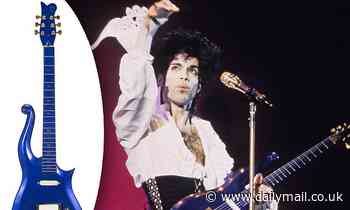 Prince's iconic and rare Blue Angel Cloud guitar heads to auction, expected to go for at least $500K