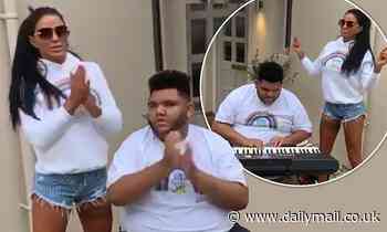 Katie Price joins Clap for Carers salute as her son Harvey performs We Are The Champions