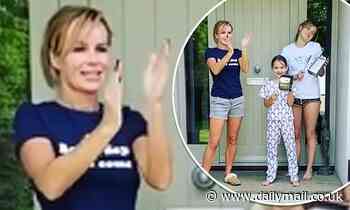 Amanda Holden joins lookalike daughters in the weekly Clap For Our Carers applause