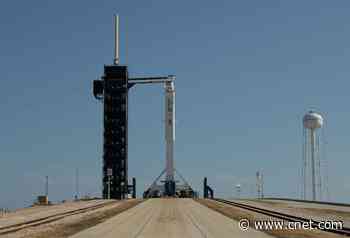 See SpaceX Crew Dragon and Falcon 9 go vertical on the launchpad     - CNET