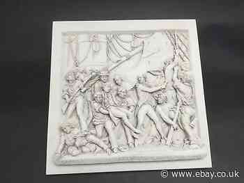Lord Admiral Horatio Nelson Marble Wall Plaque.The Battle of Trafalgar. Art.