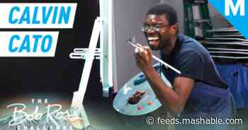 Comedian Calvin Cato paints through a fire drill — The Bob Ross Challenge