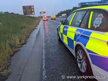 Man seriously hurt and another arrested after crash on A1 in North Yorkshire