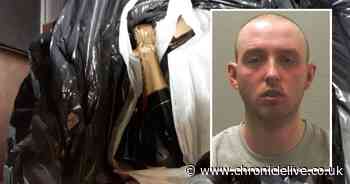 Drunk burglar caught red-handed after swigging booze from restaurant bar