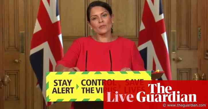 UK coronavirus live: Priti Patel to lead daily briefing as UK death toll rises by 351 to 36,393