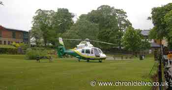 Man taken to hospital after being crushed by heavy machinery