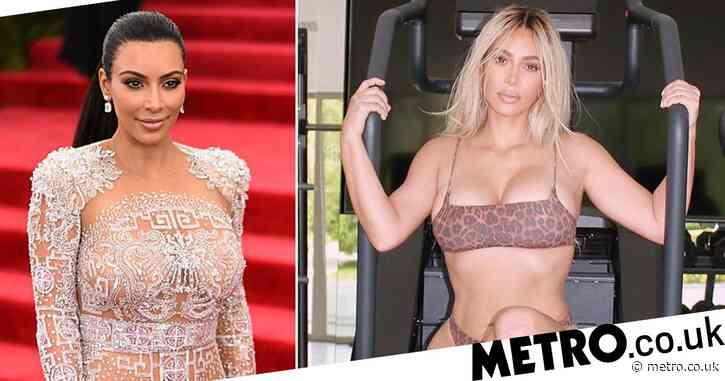 Kim Kardashian’s gym chic very different to ours as she dons leopard print underwear