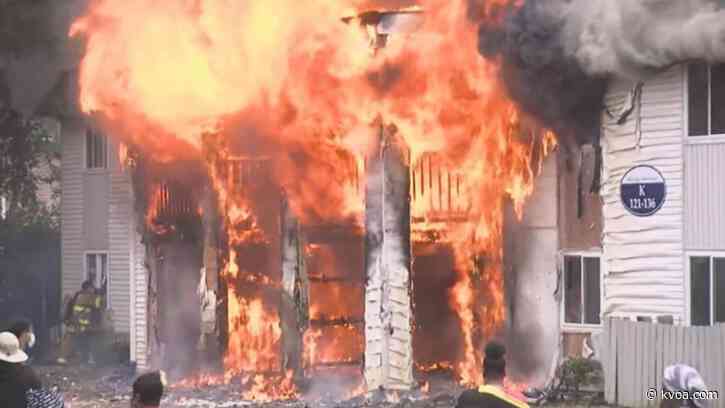 Good Samaritan rushes into burning apartment building to save woman from flames