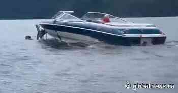 Boat motors along B.C. lake with trailer still attached: ‘Who would have ever thought?’