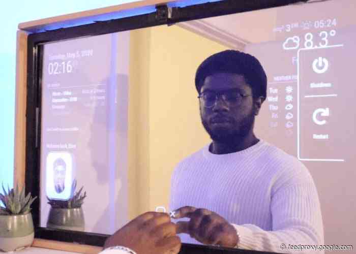 Raspberry Pi touchscreen smart mirror complete with facial recognition