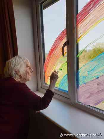 Care home creates rainbows to lift spirits through pandemic