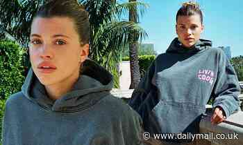 Sofia Richie rocks tiny shorts and an oversized hoodie after break from Scott Disick