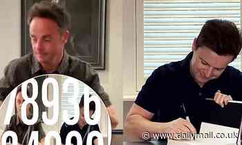 Ant and Dec share clip as they joke about signing seven billion copies of their book in one sitting