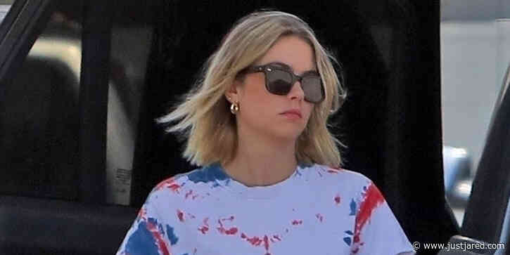 Ashley Benson Fuels Up Her Car Ahead of Holiday Weekend