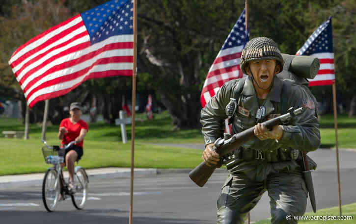 Patriotic display for Memorial Day feature landmarks, historical moments at Fairhaven cemetery