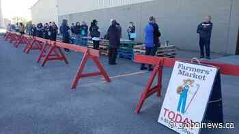 ‘We finally can do this’: Vendors, shoppers at Lethbridge Farmers’ Market gather with new restrictions