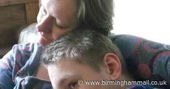 Mum 'hugs' son in care home via Skype as she's not able to visit him