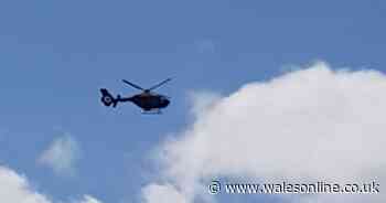 Police arrest man on suspicion of possessing a firearm after helicopter search