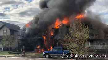 $1M in damage after fire tears through 3 homes in Saskatoon