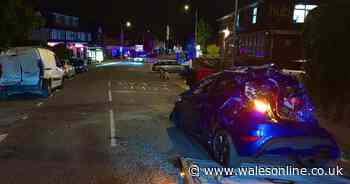 Car crashes on residential street in Cardiff after police pursuit