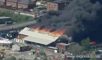 Warrington fire: Huge blaze sees smoke billowing across Merseyside and Cheshire - Express