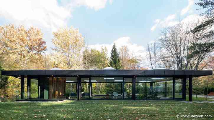 Philip Johnson's Glass House informs pool pavilion in Canada