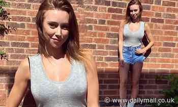 Una Healy puts on a leggy display in hot pants... after ex Ben Foden's new wife gives birth