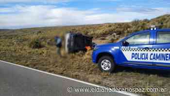 Perdió el control de su camioneta y volcó en las Altas Cumbres - El Diario de Carlos Paz