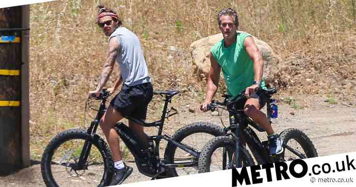 Harry Styles and Kaia Gerber’s dad Rande enjoy mask free Malibu bike ride amid coronavirus crisis