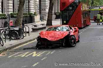 Mangled Ferrari written-off on the deserted streets of Westminster - St Helens Star