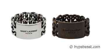 Saint Laurent Silver and Bronze Plaguette Ring Release - HYPEBEAST
