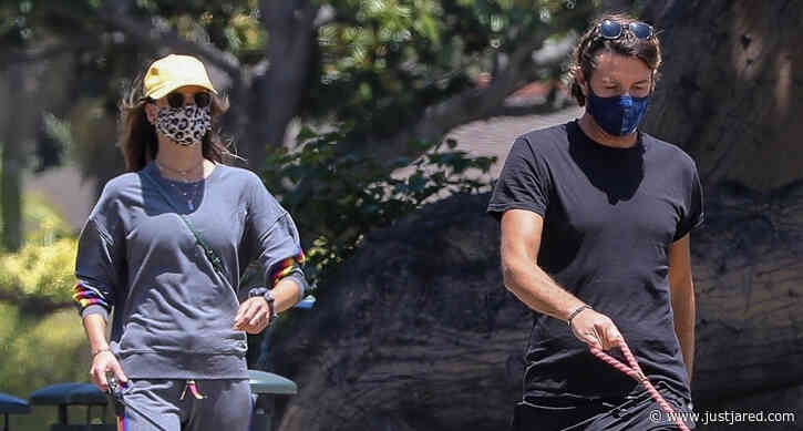Alessandra Ambrosio & Boyfriend Nicolo Oddi Take Their Dogs for a Walk