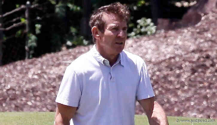 Dennis Quaid Spends the Afternoon on the Golf Course in Bel-Air