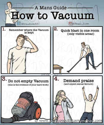 A Man’s Guide How To Vacuum – Comic