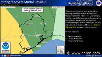 Expect showers, thunderstorms on Memorial Day in Houston