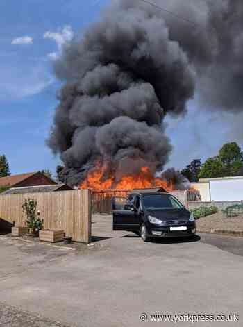 Major fire in Pickering - explosions heard and homes evacuated