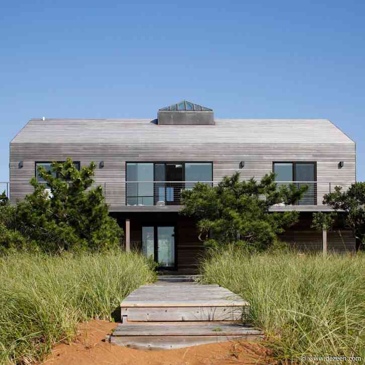 Greyed wood clads renovated Montauk beach house by Desciencelab